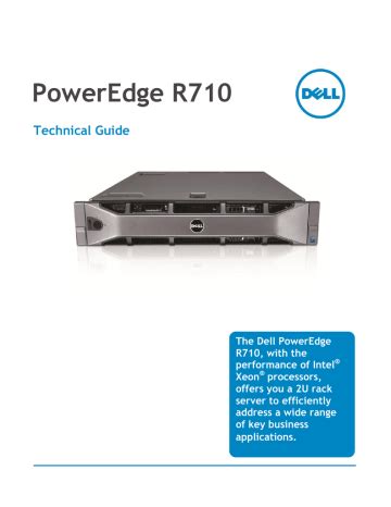 dell poweredge r710|Dell PowerEdge R710 Technical Guide.